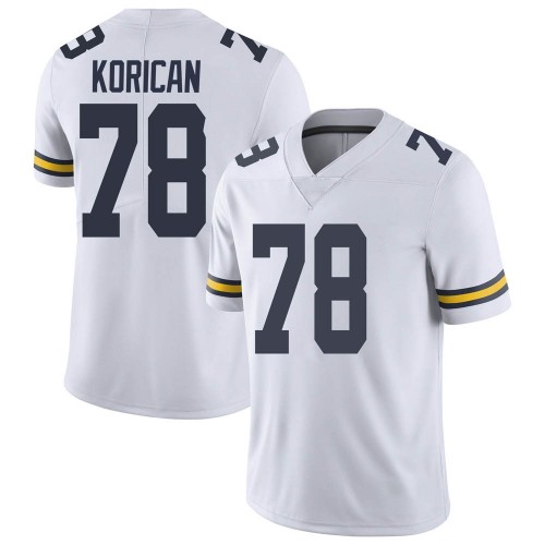 Griffin Korican Michigan Wolverines Men's NCAA #78 White Limited Brand Jordan College Stitched Football Jersey OAE6054JC